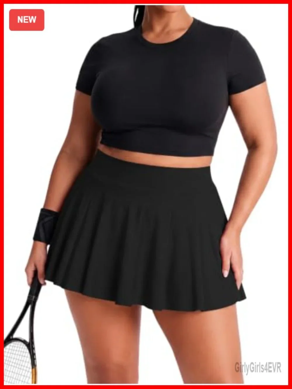 Women's Plus Size Athletic Skort with Pockets High Waisted A-Line Workout
